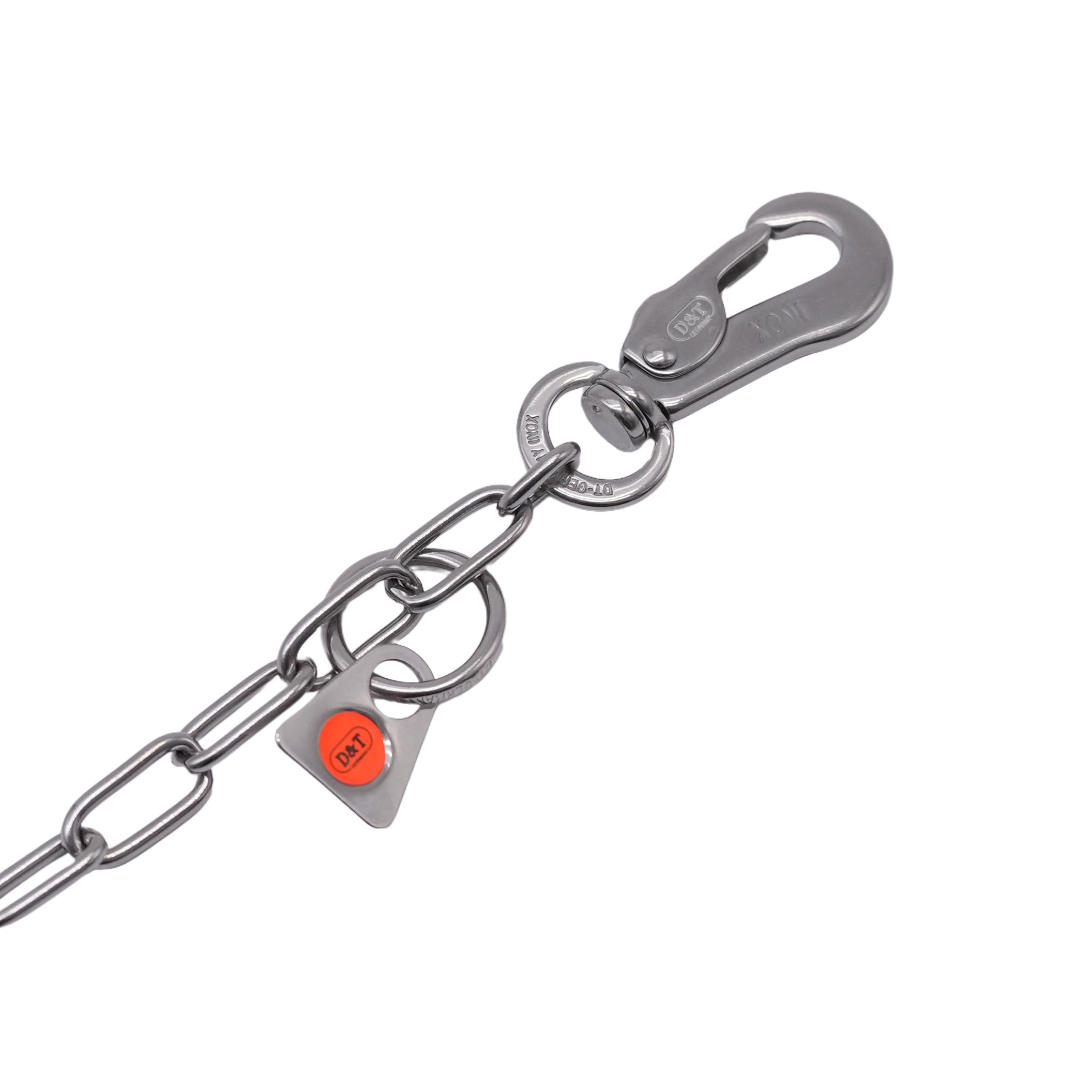 Collar, medium links adjustable - with DT hook - Stainless steel, 2.0 mm - Image 2