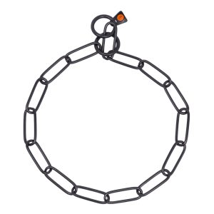 Collar, long links - Stainless steel black, 3.0 mm
