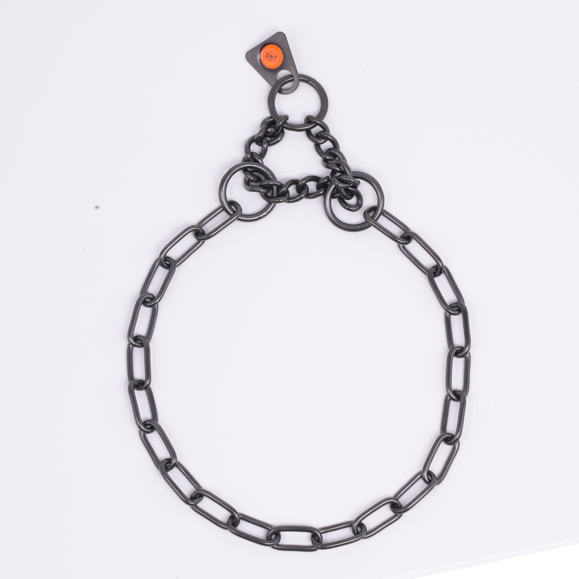 Collar, with assembly chain - Stainless steel black, 2.0 mm - Image 2
