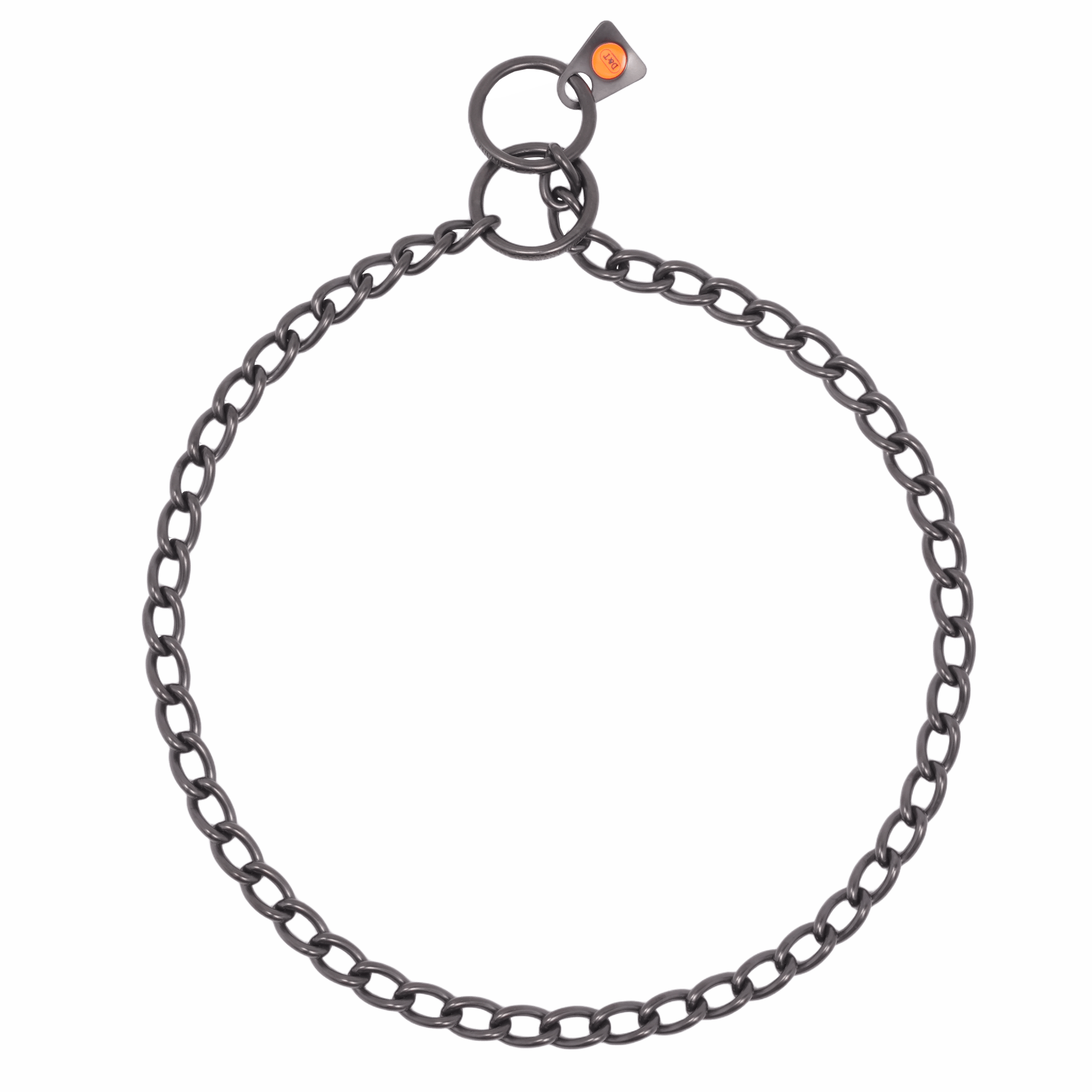 Collar, round links - Stainless steel black, 2.5 mm - Image 2