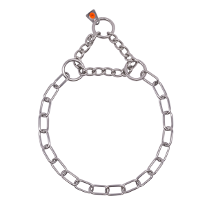 Collar, medium, with assembly chain - Stainless steel, 3.0 mm