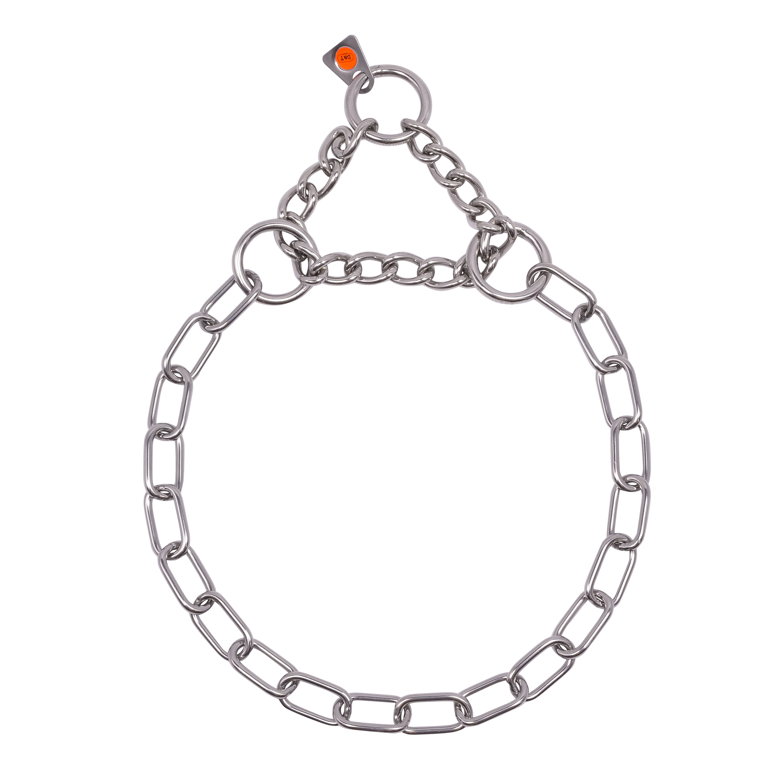 Collar, medium, with assembly chain - Stainless steel, 3.0 mm