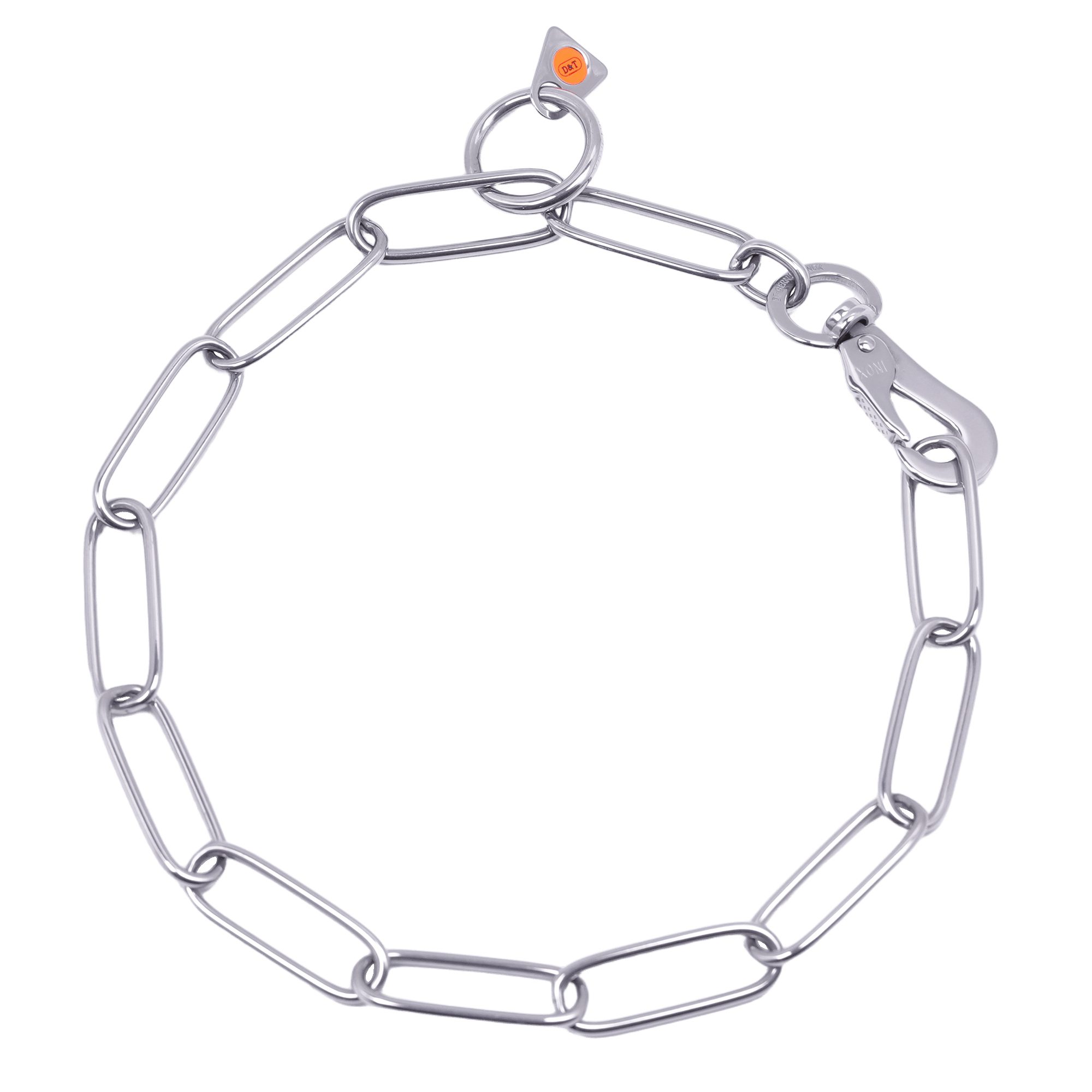 Collar, long links, adjustable - with DT hook - Stainless steel, 3.0 mm - Image 7