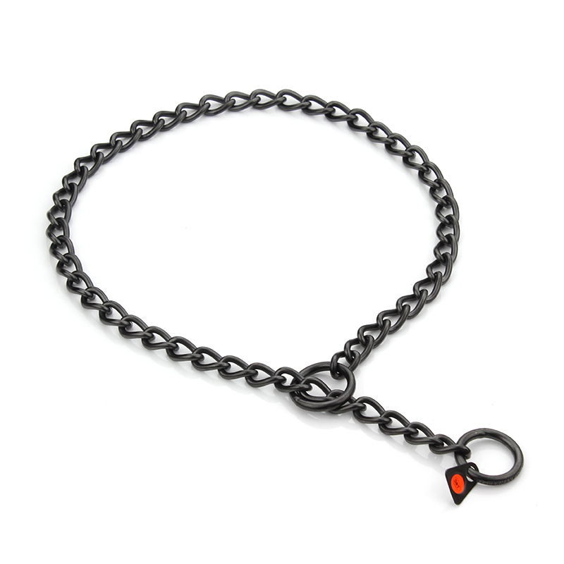 Collar, round links - Stainless steel black, 3.0 mm - Image 4