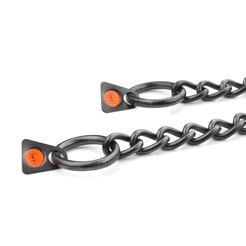 Collar, round links - Stainless steel black, 2.0 mm - Image 3