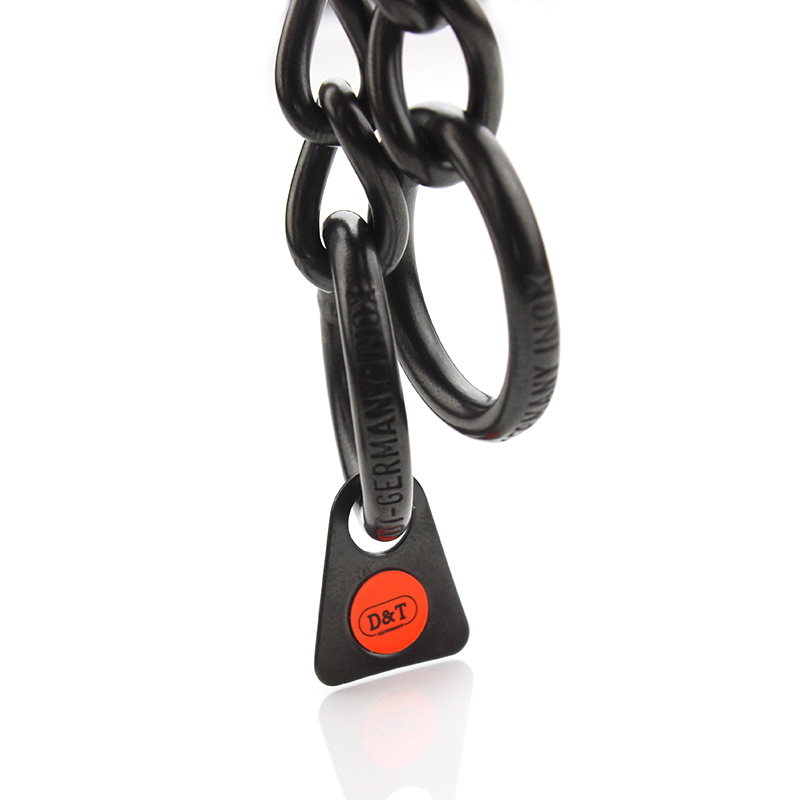 Collar, round links - Stainless steel black, 2.0 mm - Image 2