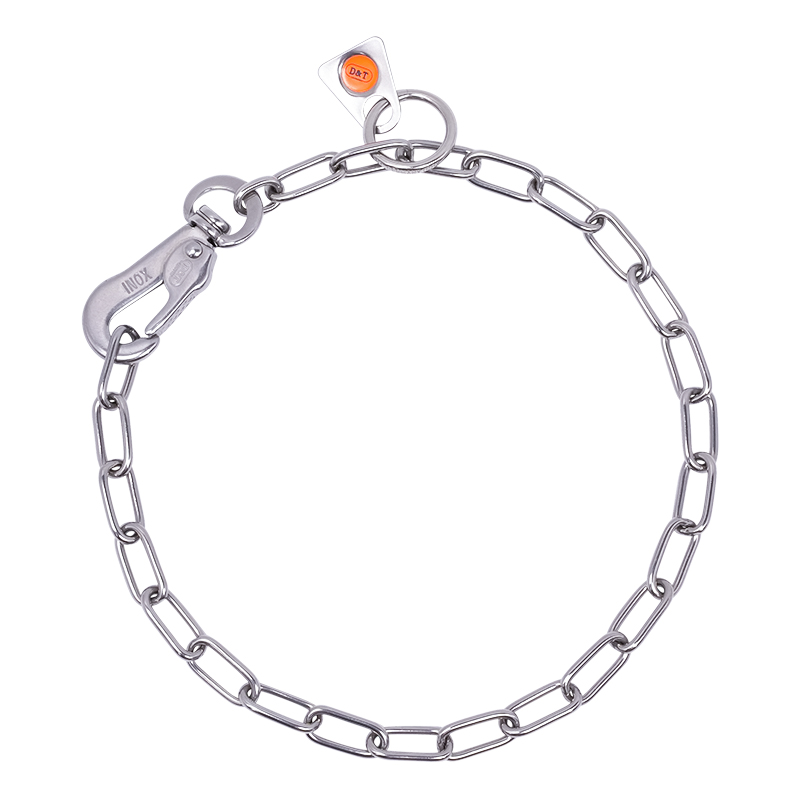Collar, medium links adjustable - with DT hook - Stainless steel, 2.0 mm