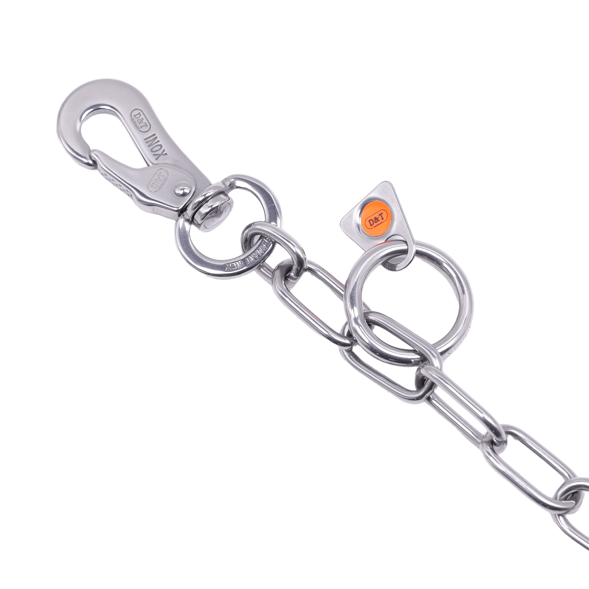 Collar, medium links adjustable - with DT hook - Stainless steel, 3.0 mm - Image 4