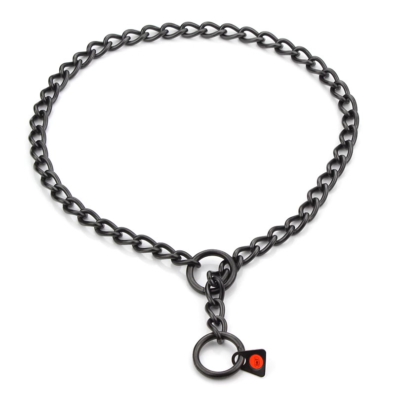 Collar, round links - Stainless steel black, 3.0 mm - Image 5